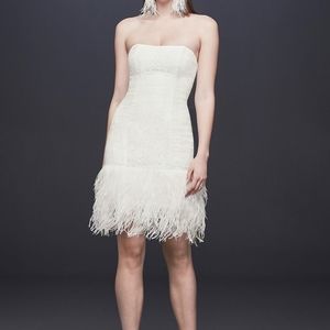 David's Bridal New in Box mini wedding dress